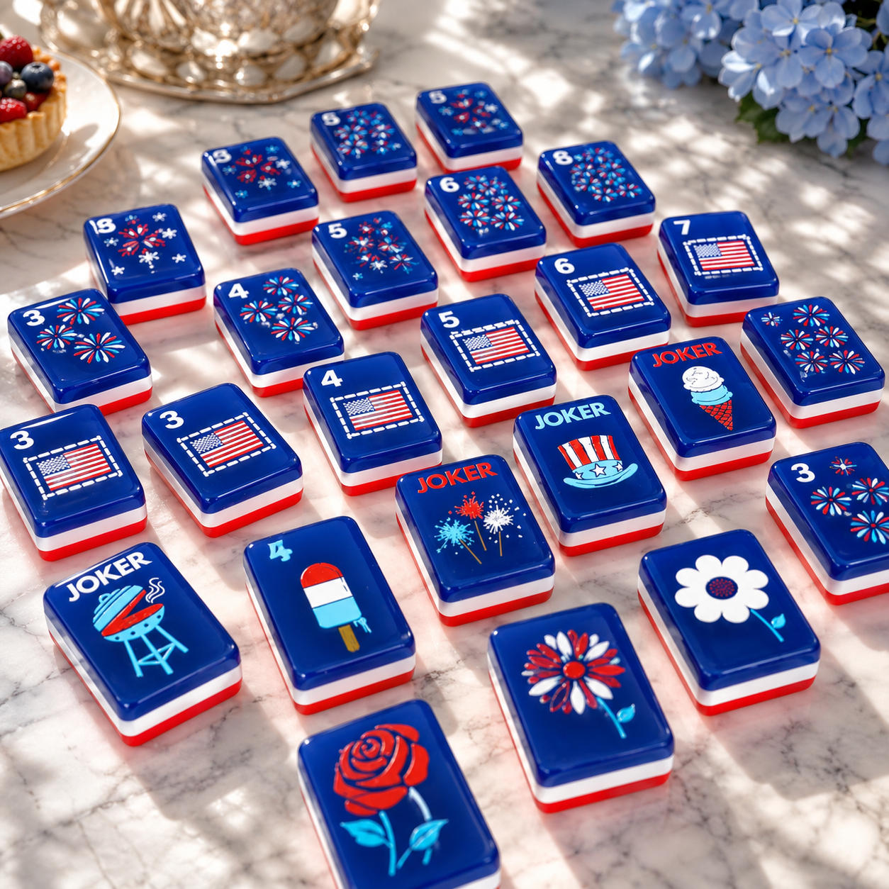 Party in the USA American Mahjong Tile set