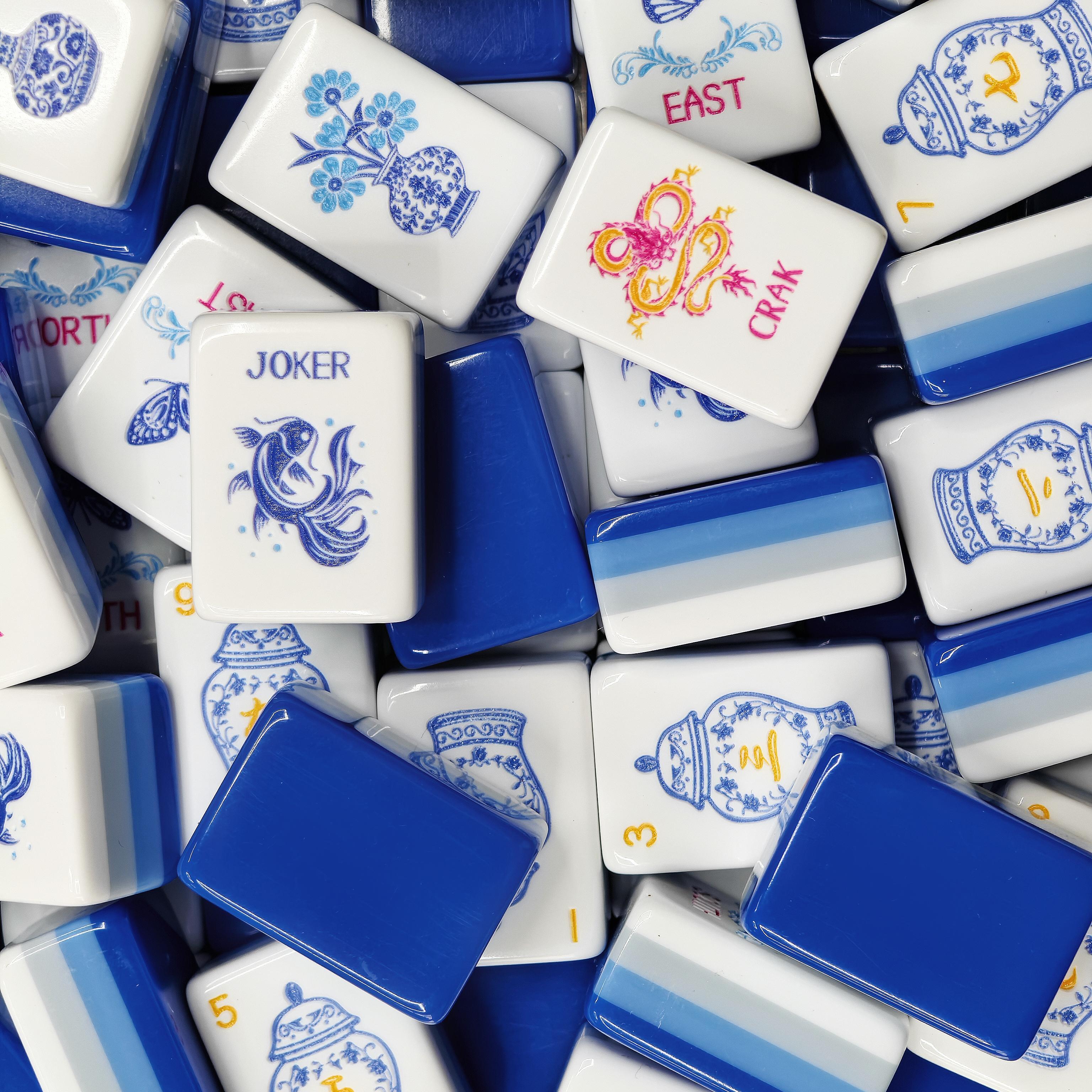 Shiny Chinoiserie American Mahjong Tiles