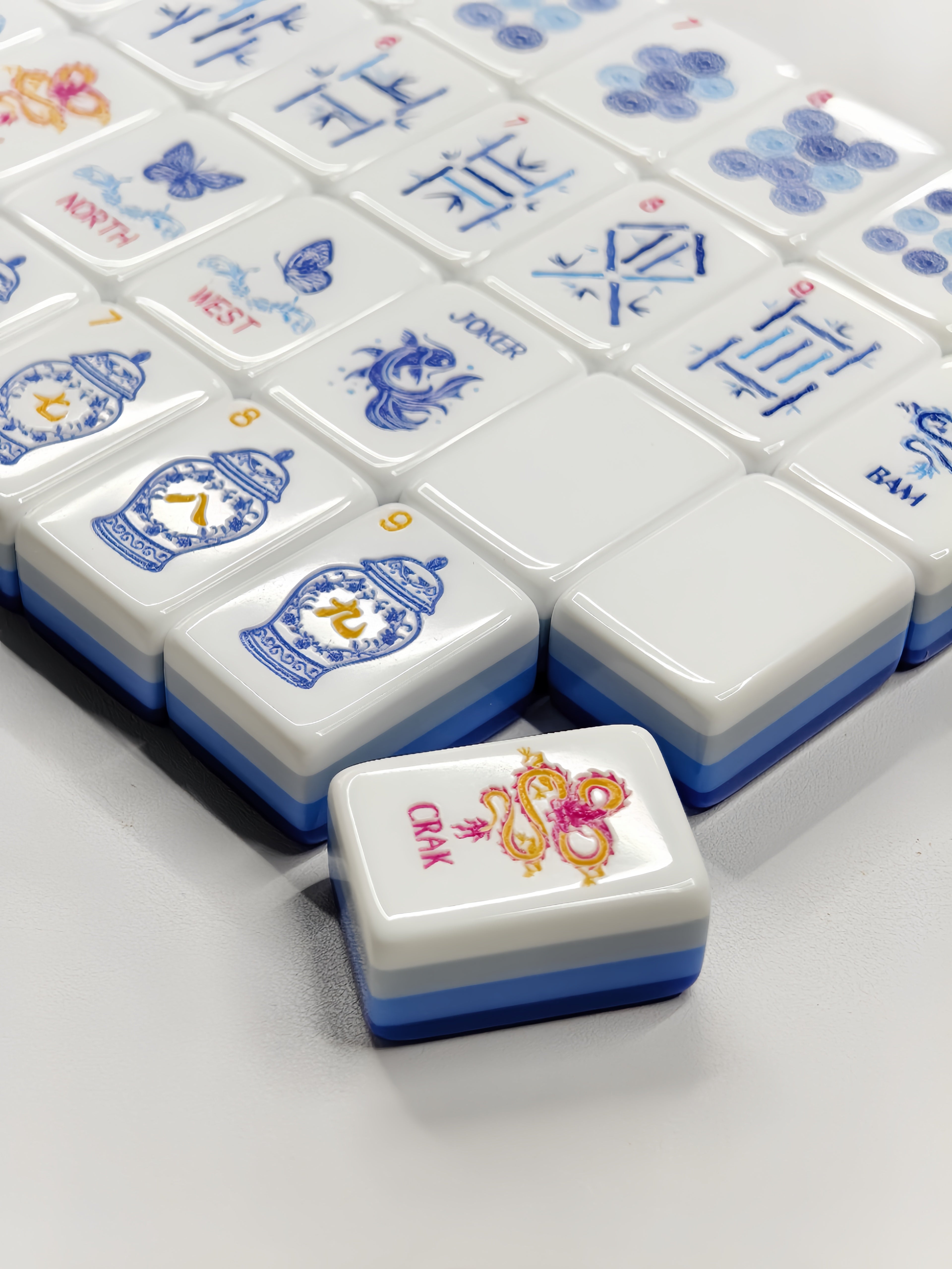 Shiny Chinoiserie American Mahjong Tiles