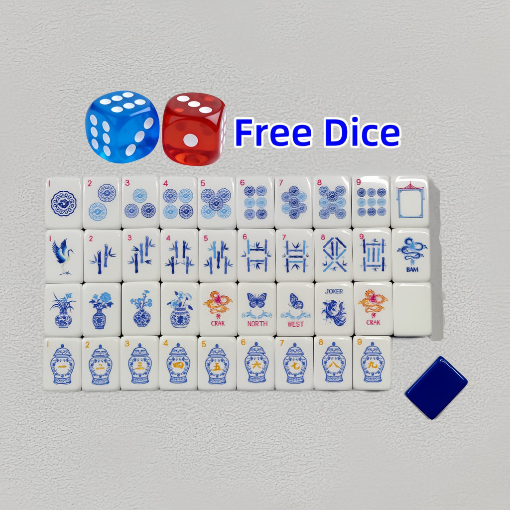 Shiny Chinoiserie American Mahjong Tiles