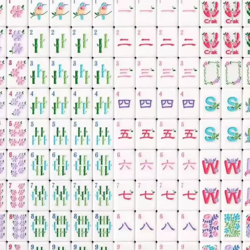Flower Power American Mahjong Tile Set