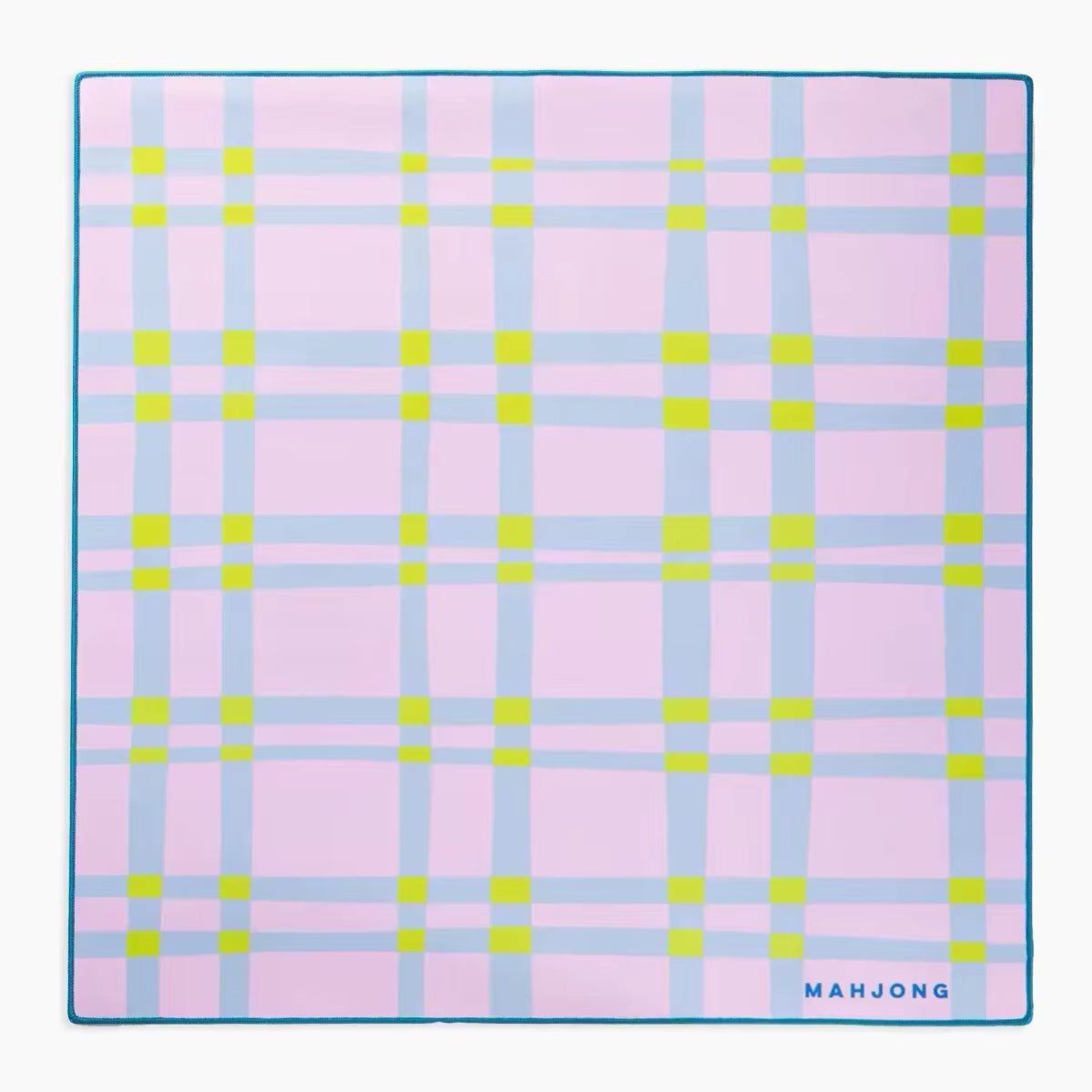 Pink, Blue and Yellow Plaid Majong Mat