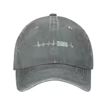 Mahjong Heartbeat Baseball Cap - Light Gray