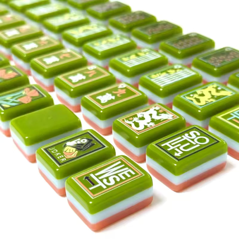 Modern Art Deco American Mahjong Tile Set