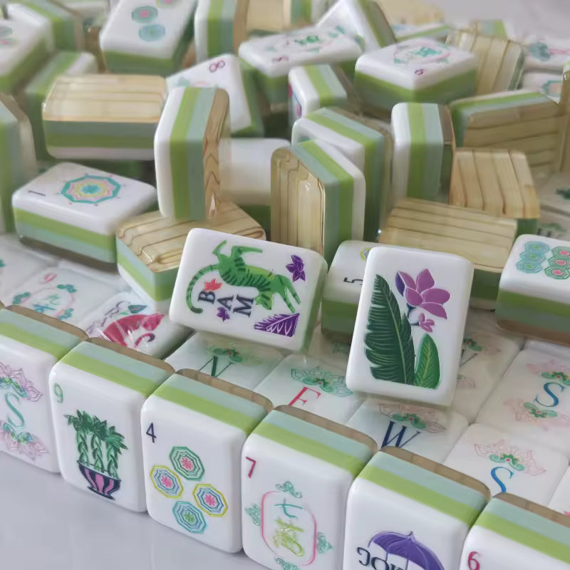 Bamboo Pattern American Mahjong Set