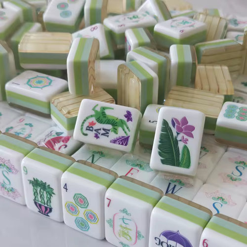 Bamboo Pattern American Mahjong Set