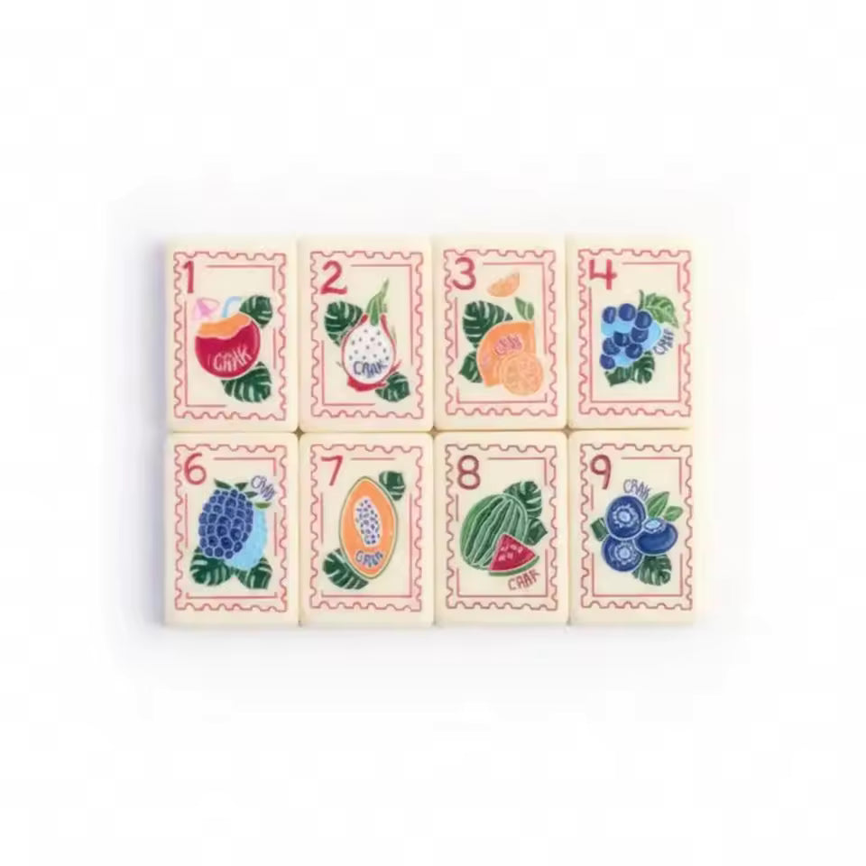 Fruit and Flowers American Mahjong Tile Set