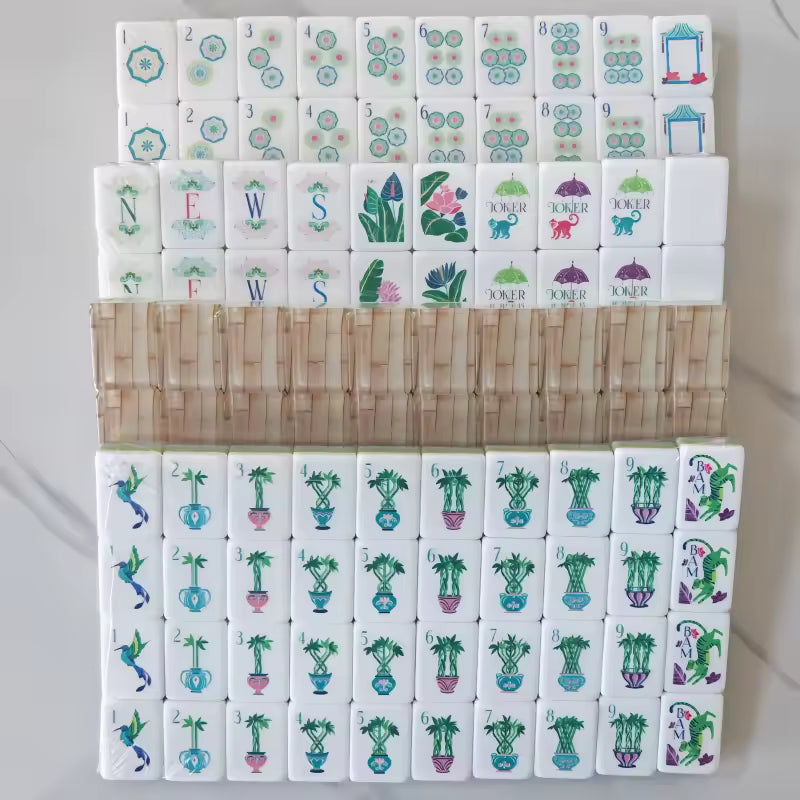 Bamboo Pattern American Mahjong Set