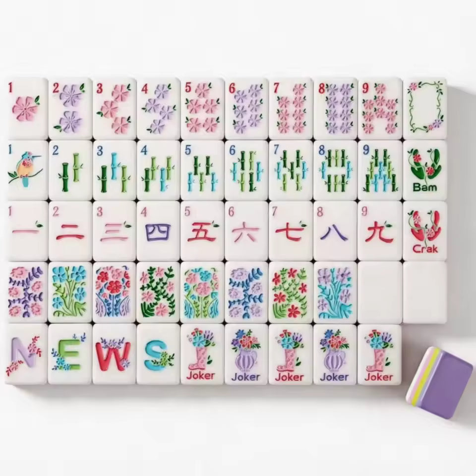 Flower Power American Mahjong Tile Set