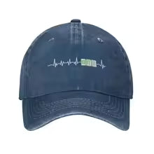 Mahjong Heartbeat Baseball Cap - Navy
