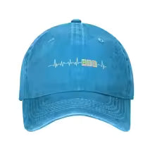 Mahjong Heartbeat Baseball Cap - Light Blue