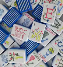 Cross Stitch and Ribbons American Mahjong Tile Set