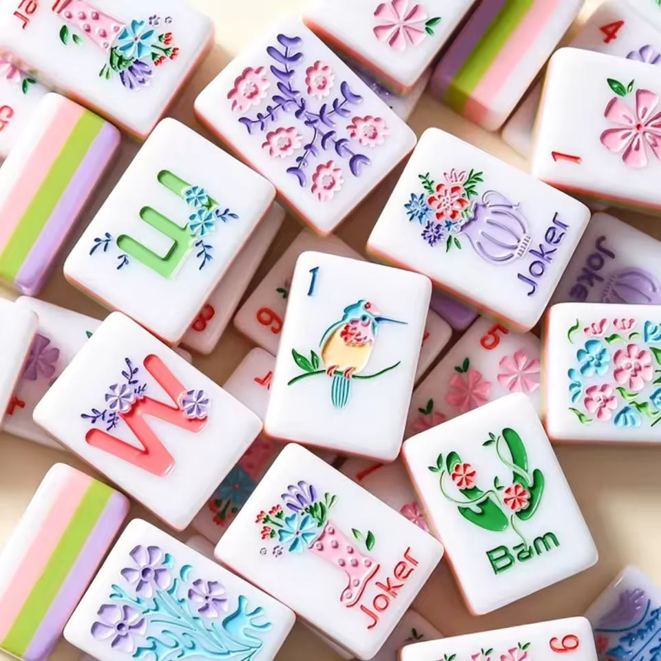 Flower Power American Mahjong Tile Set