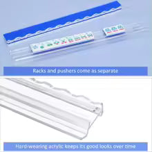 Set of 4 Clear Acrylic Mahjong Racks with Pushers