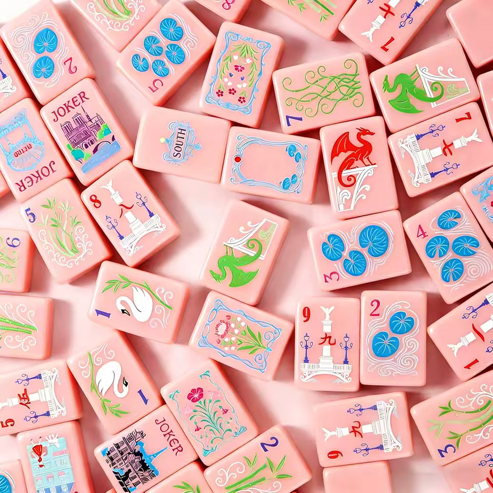 Pink in Paris American Mahjong Tile Set