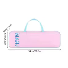 Mahjong Tile Tray Storage Bag - Pink with Blue