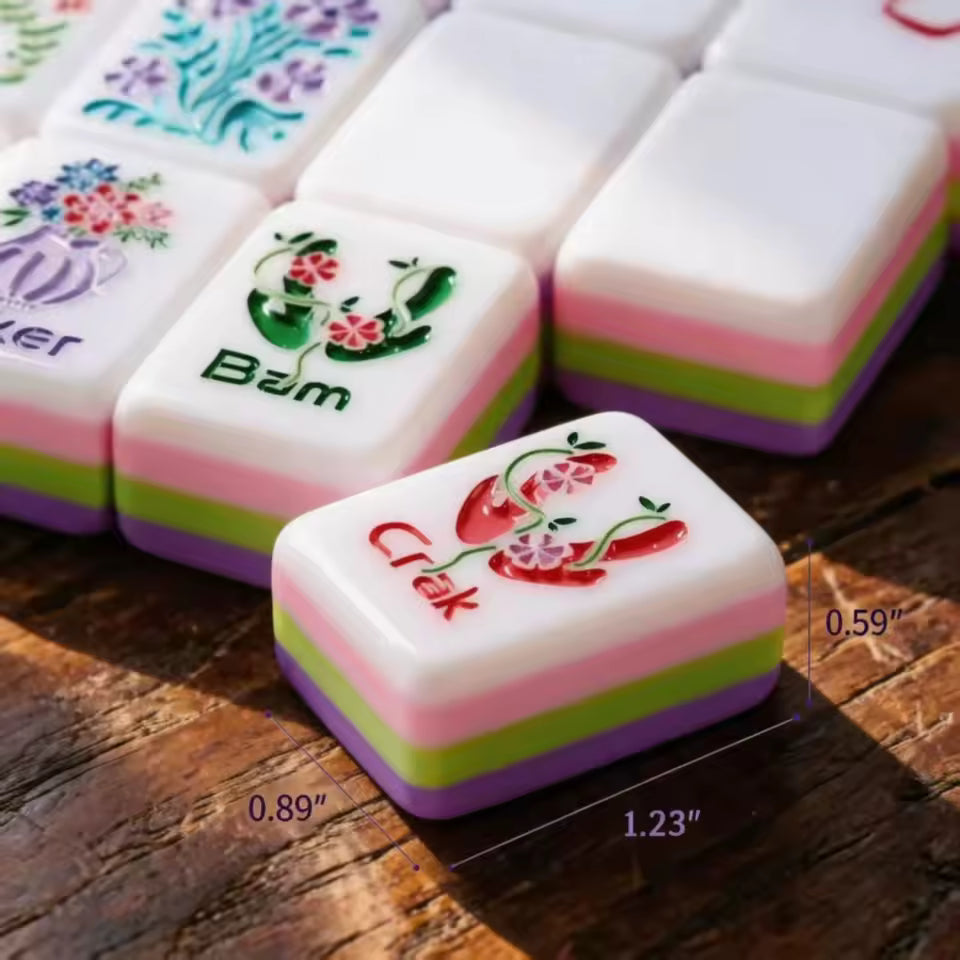 Flower Power American Mahjong Tile Set