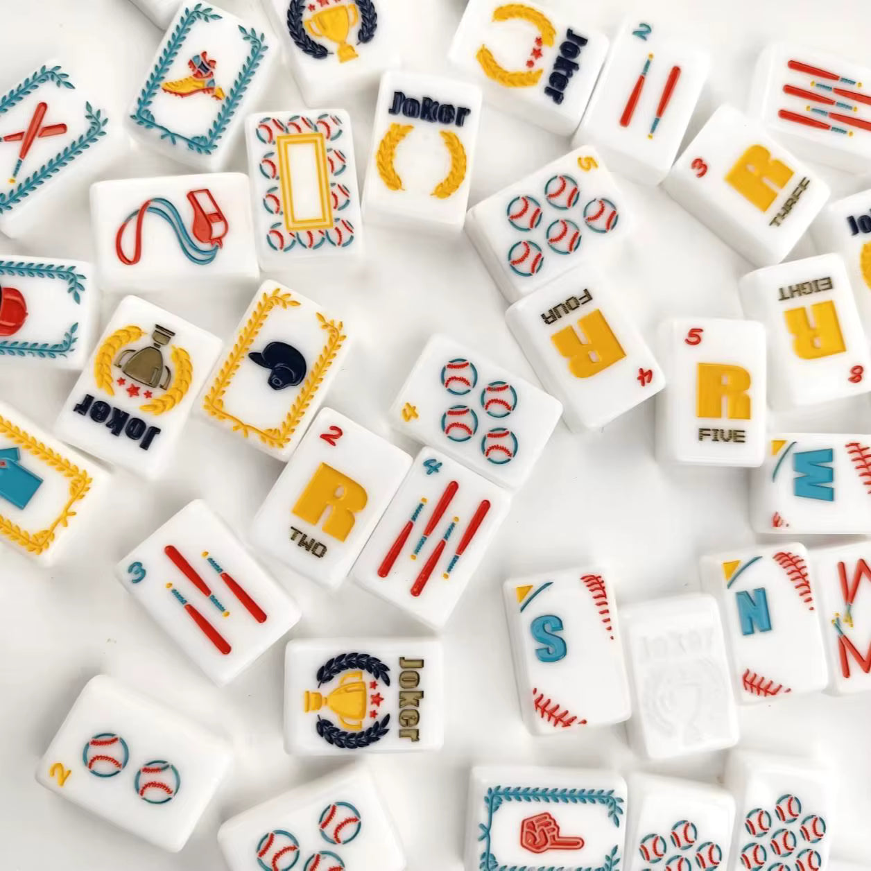Take Me Out to the Ball Game American Mahjong Tiles