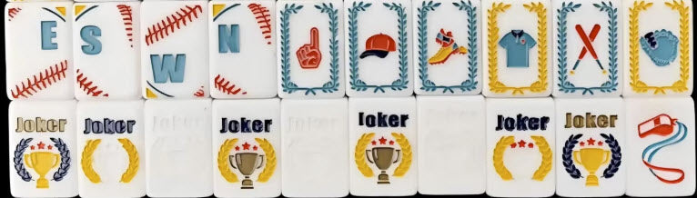 Take Me Out to the Ball Game American Mahjong Tiles