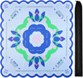 Blue Lotus Mahjong Table Mat