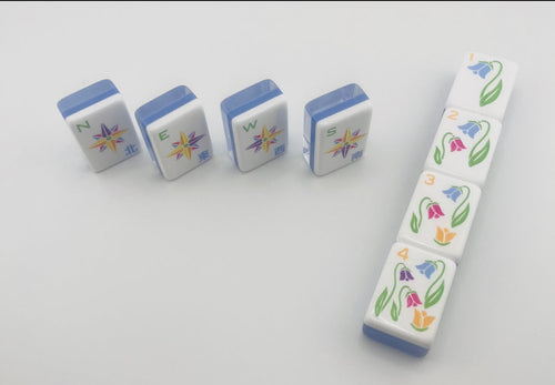 Blue Ice American Mahjong Tile Set