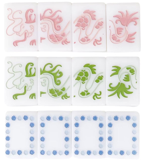 Pure White Pretty American Mahjong Tiles