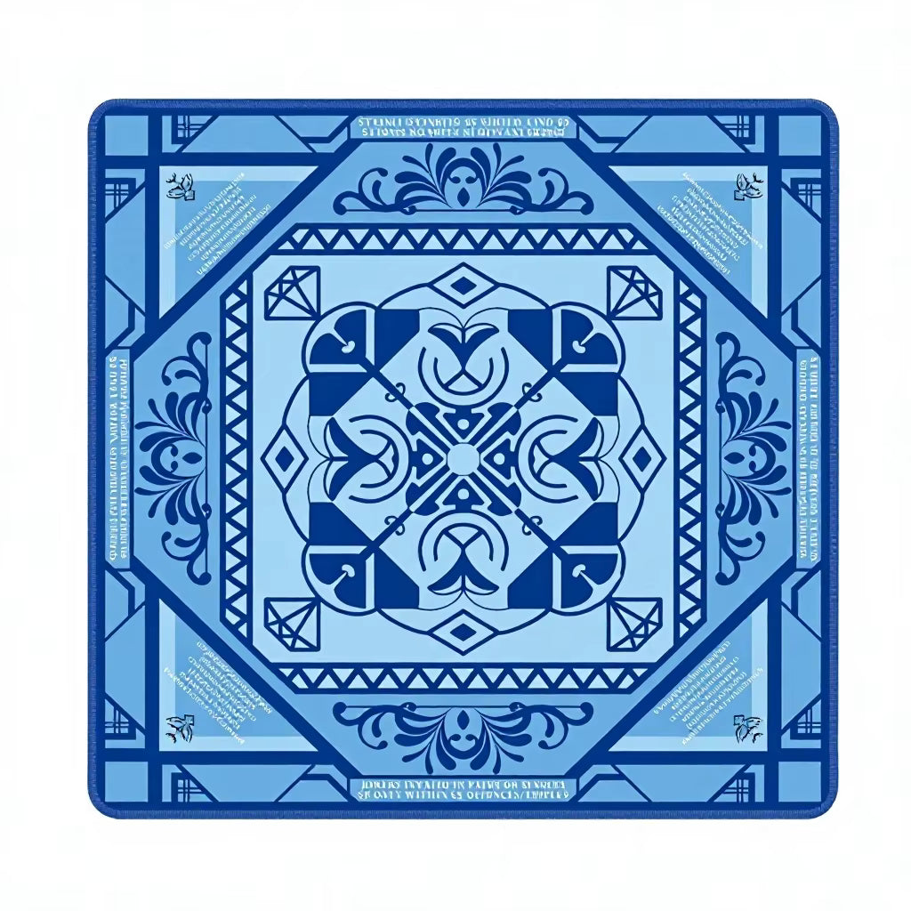 Blue Mosaic Mahjong Table Mat