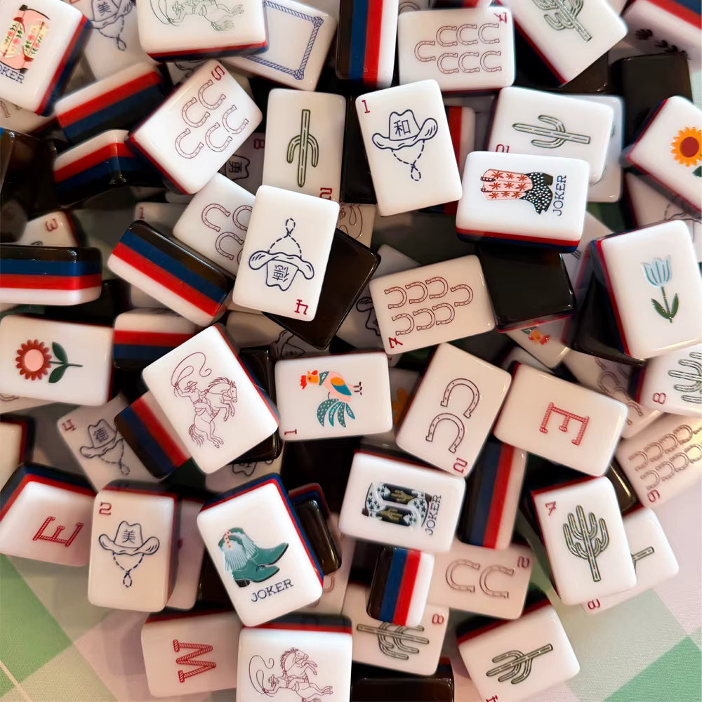 Boot Scootin' Mahjong Tiles
