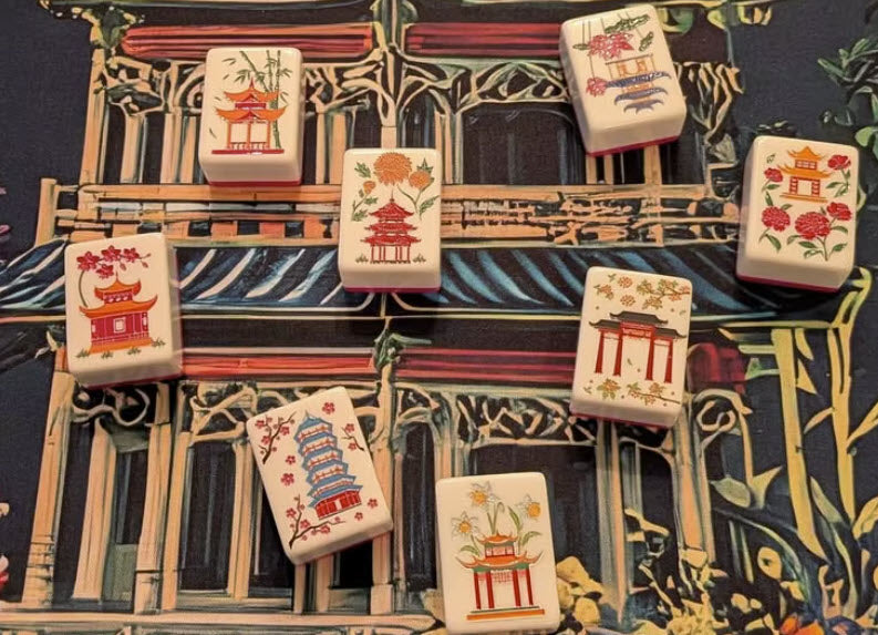 A Load a Pagodas Mahjong Tiles