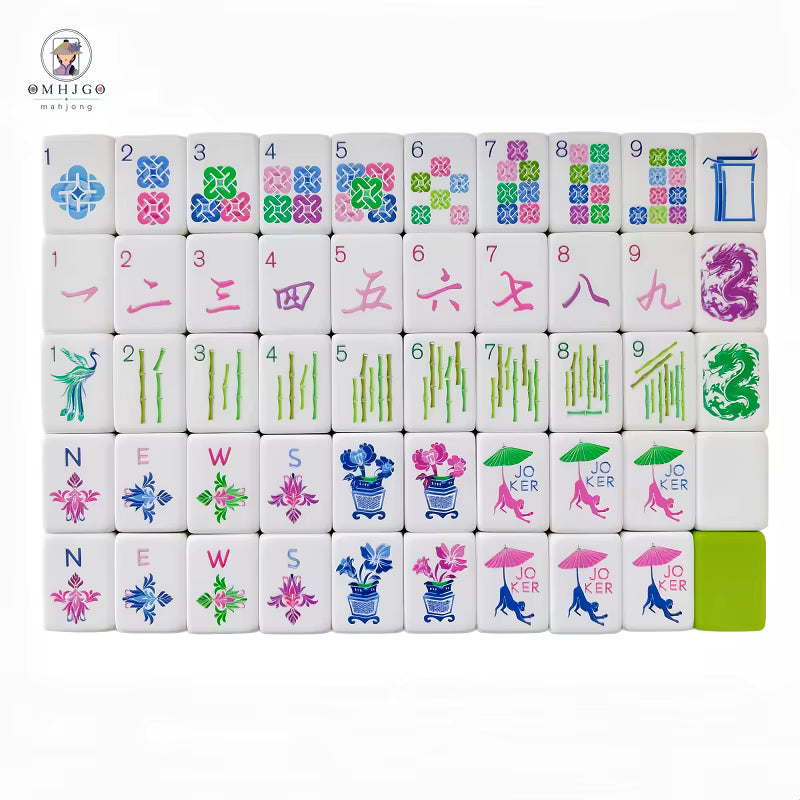 Serene Green American Mahjong Tile Set