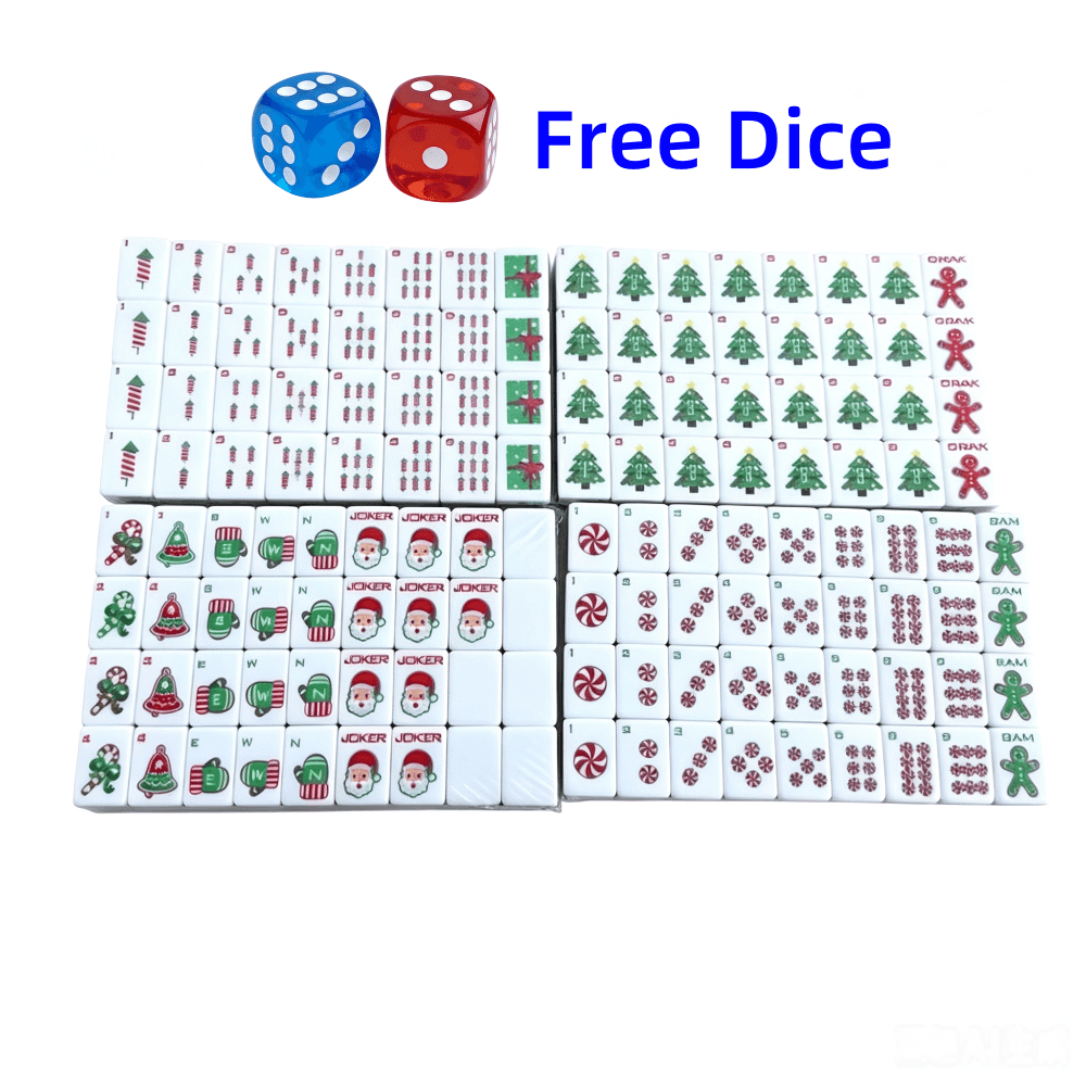 Christmas American Mahjong Tiles