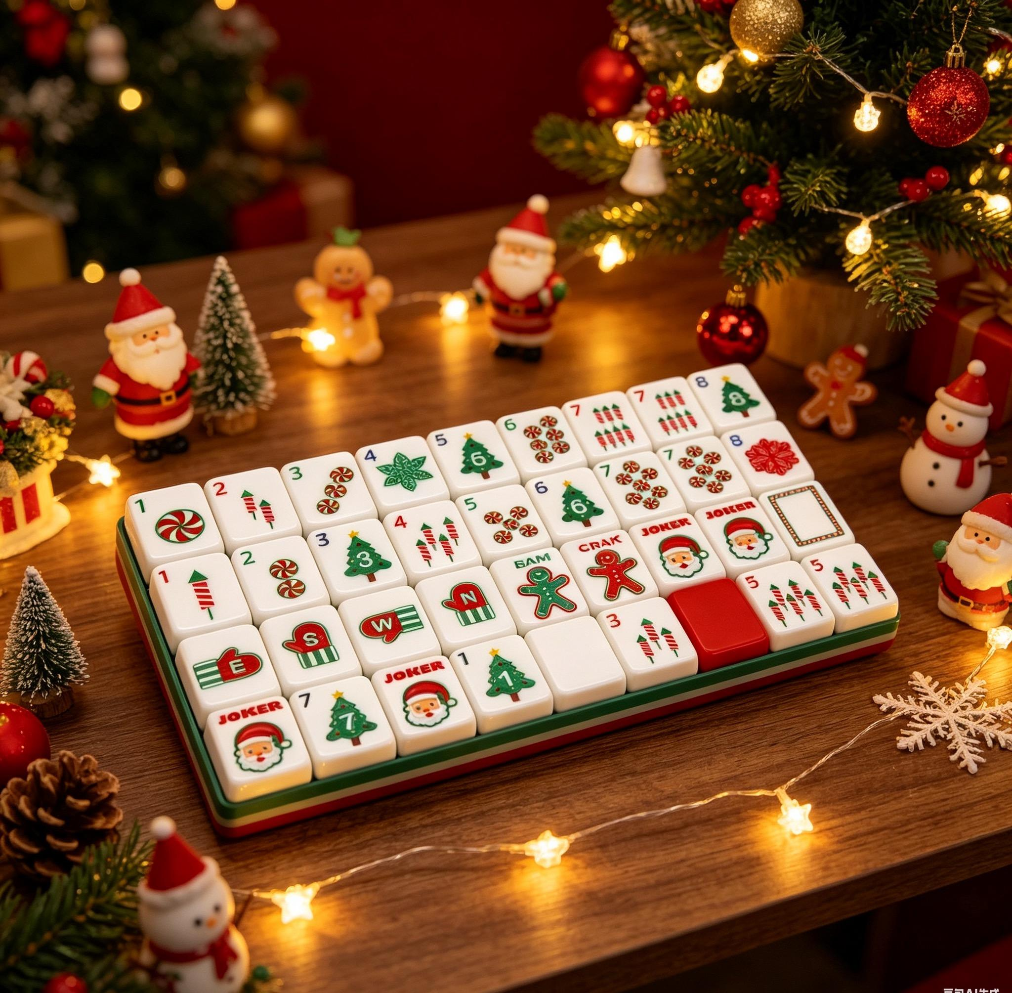 Christmas American Mahjong Tiles