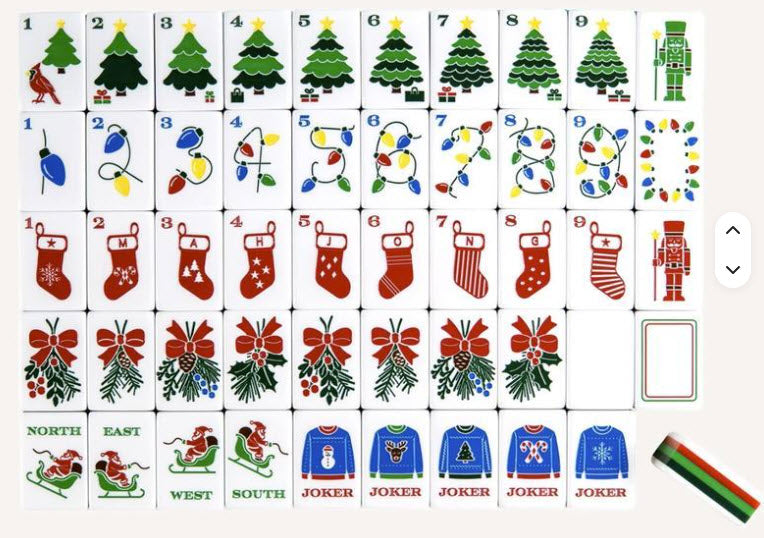 Christmas Light Show Mahjong Tiles