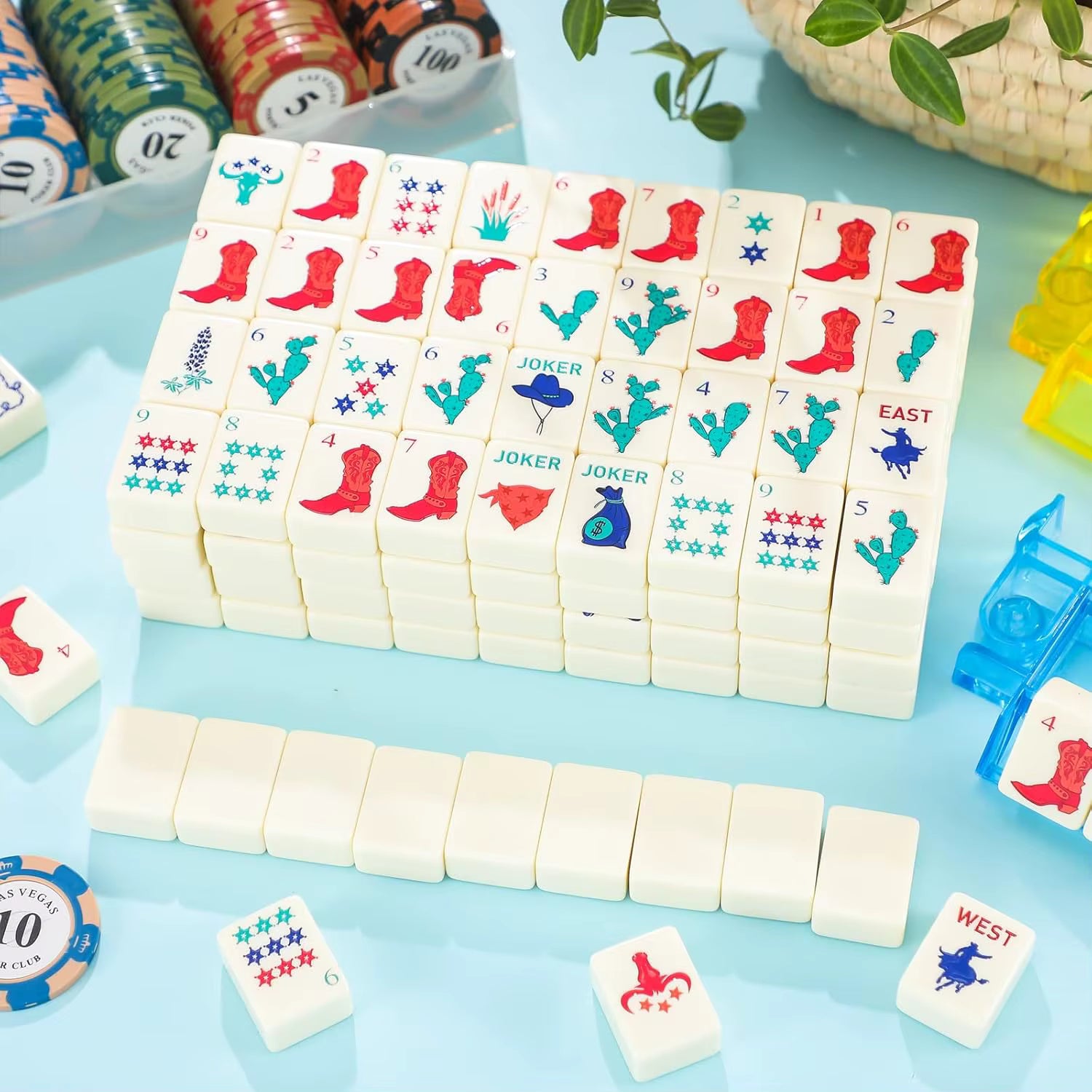 Cowboy Up!  American Mahjong Tiles