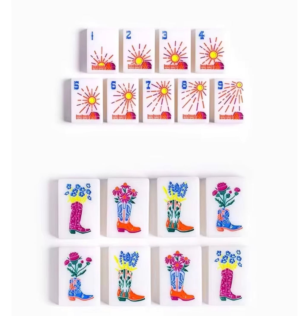 Cowboy Up American Mahjong Tiles