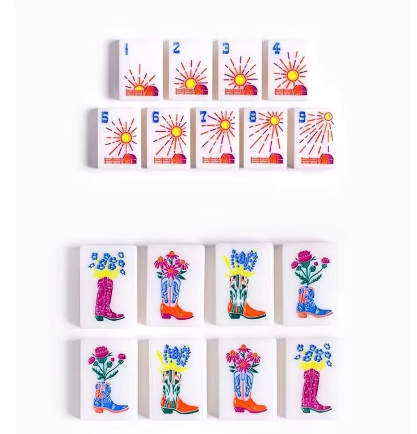 Cowboy Up American Mahjong Tiles