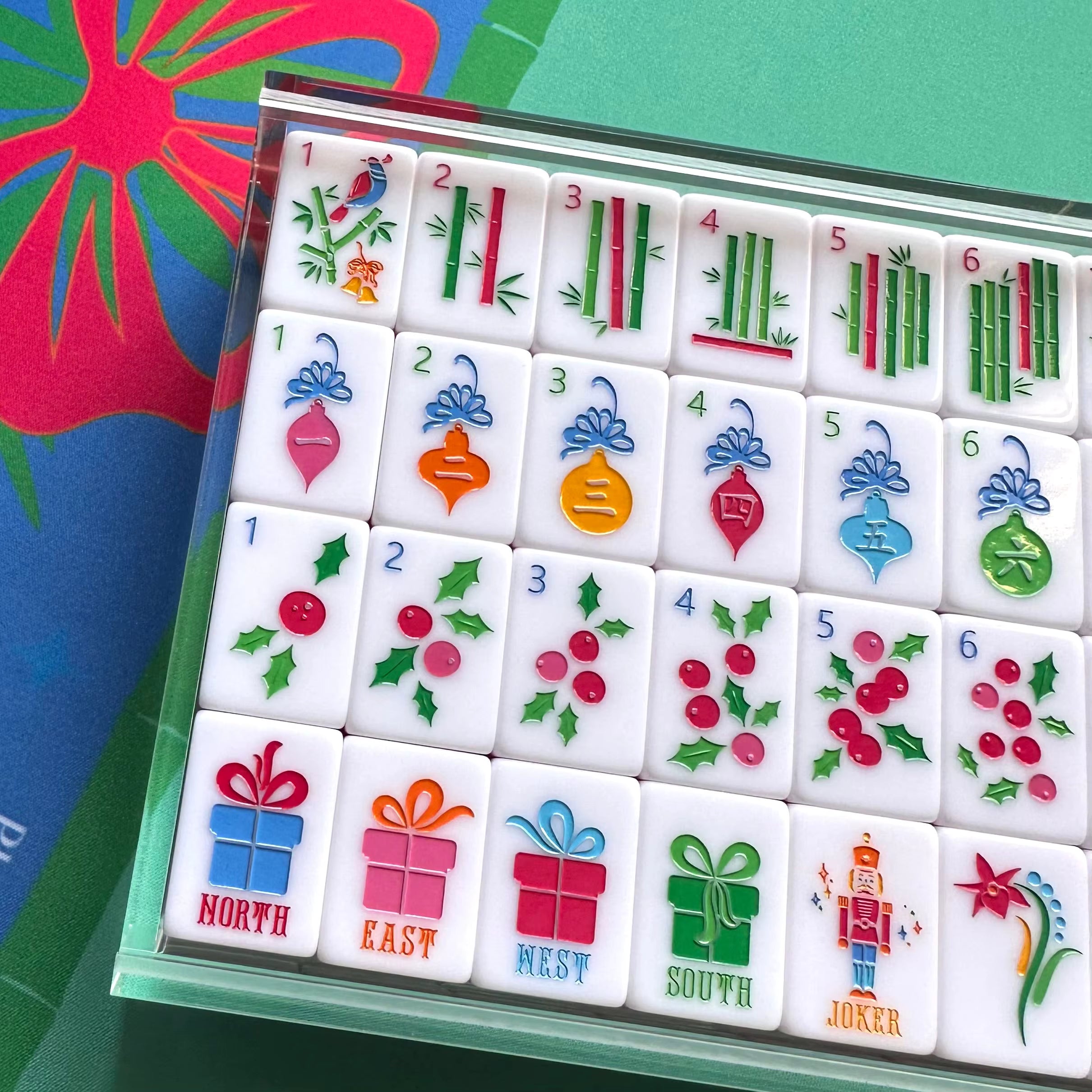 Holly Jolly American Majhjong Tiles