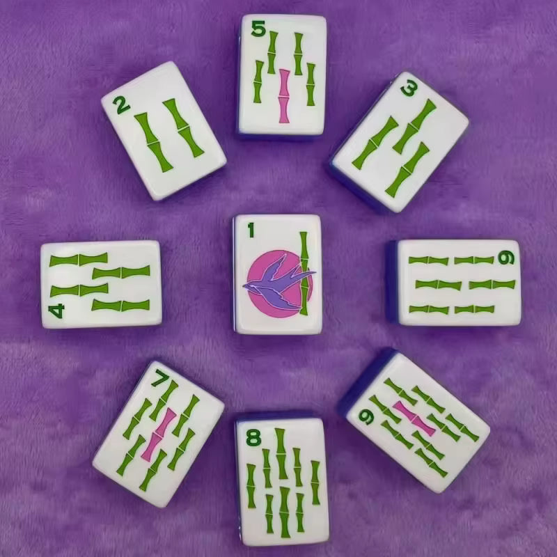 Blue Ice American Mahjong Tile Set