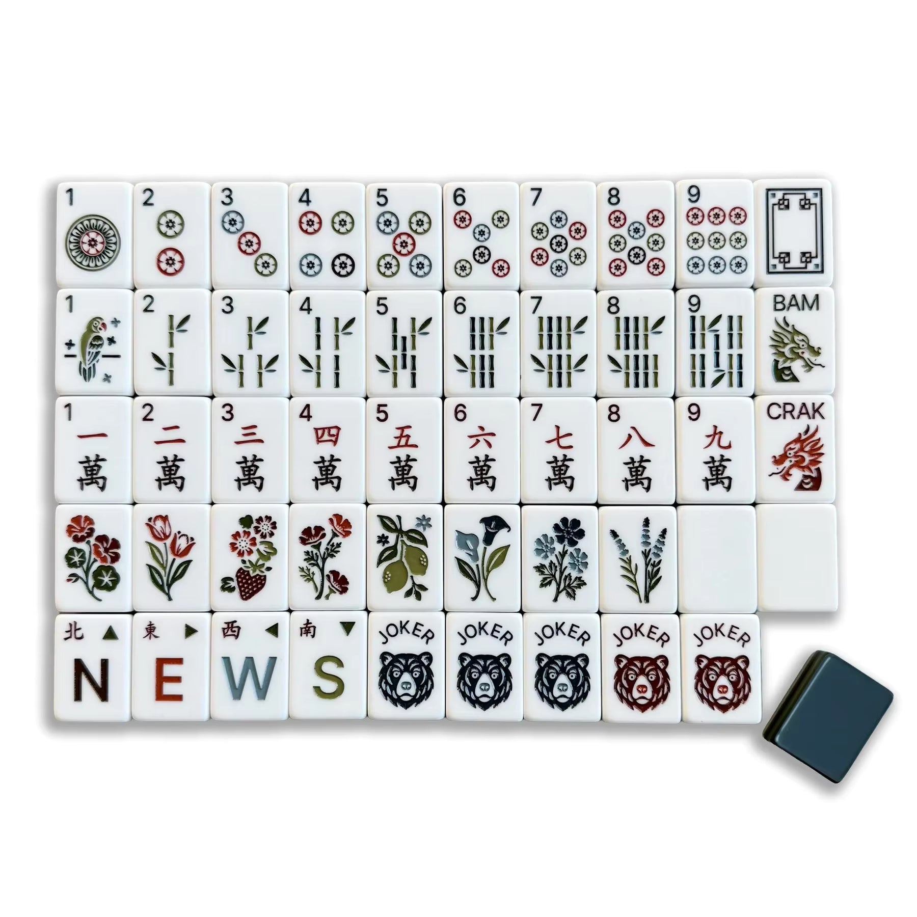 Great Slate Blue American Mahjong Tile Set