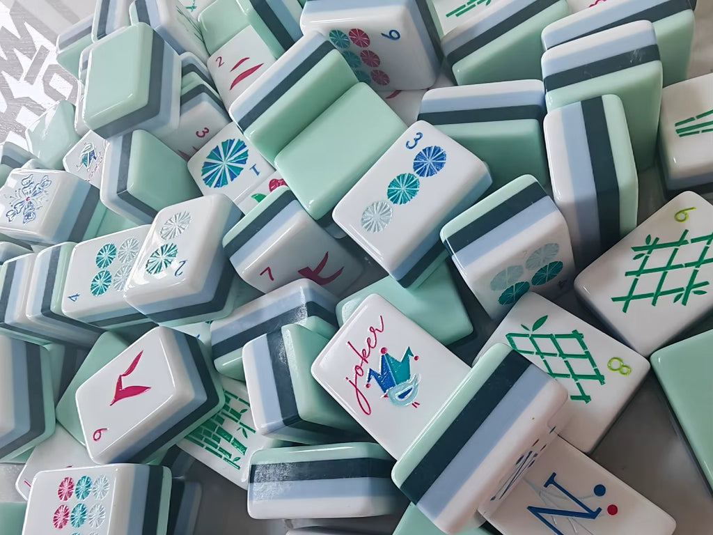 Minty Fresh American Mahjong Tile Set