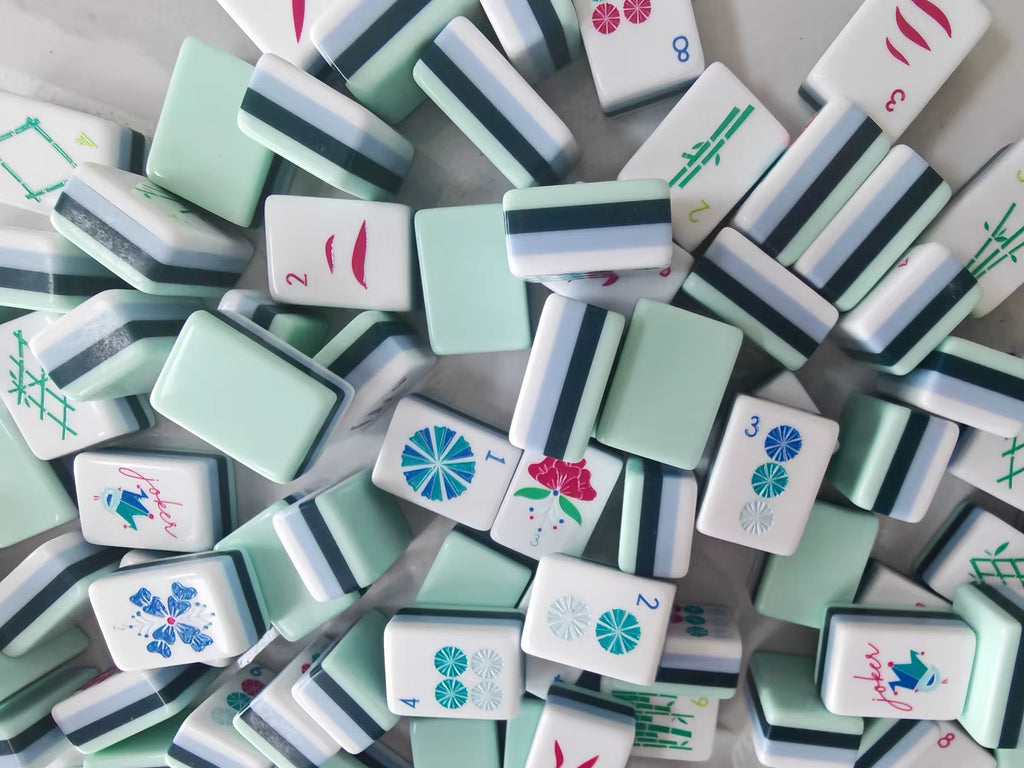 Minty Fresh American Mahjong Tile Set