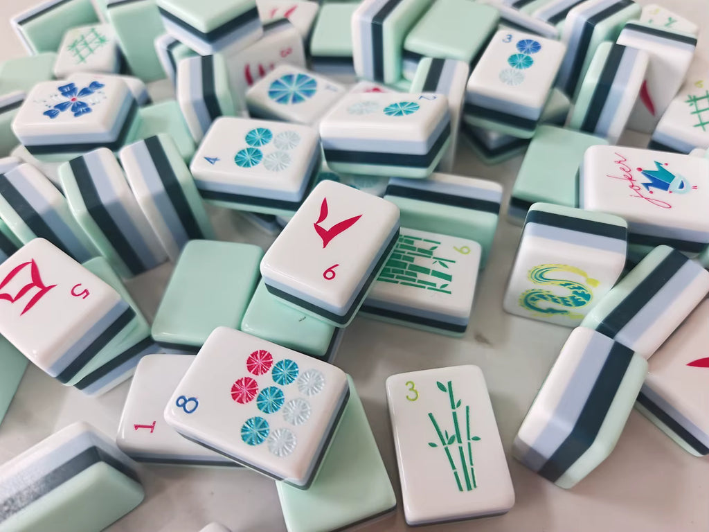 Minty Fresh American Mahjong Tile Set