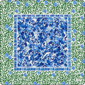 Olive Branch / Cornflower Mahjong Table Mat
