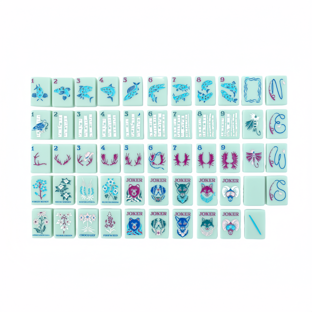 Outdoor Man American Mahjong Tiles
