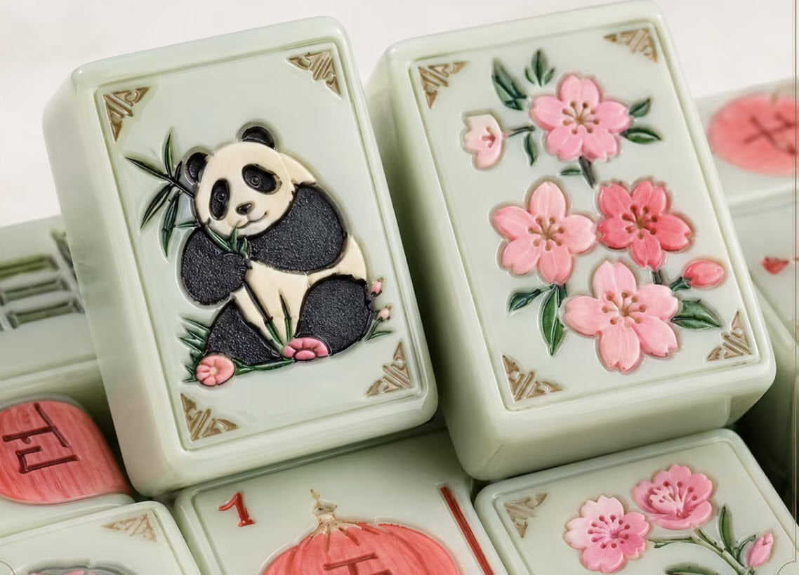 Baby Panda American Mahjong Tiles