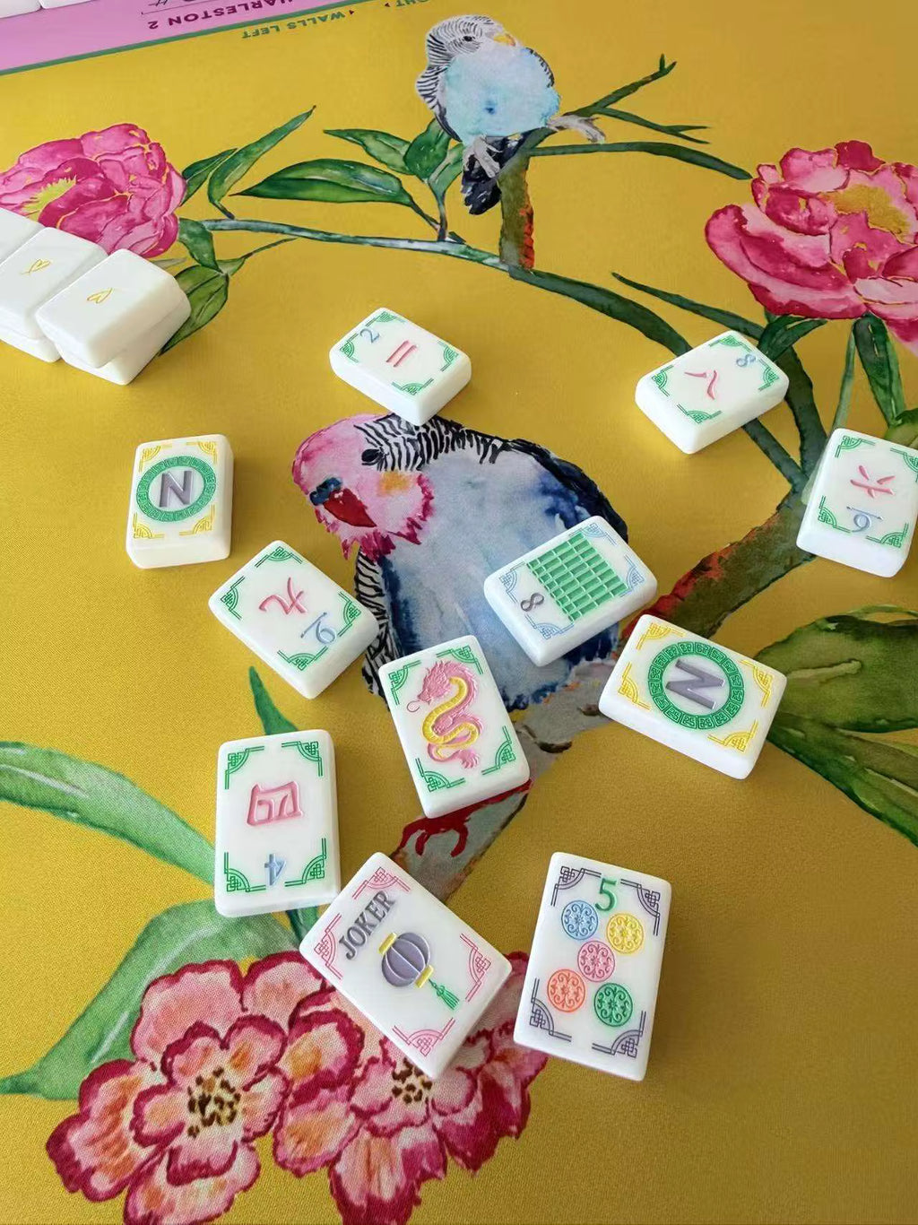 Lotus and Lantern American Mahjong Tiles