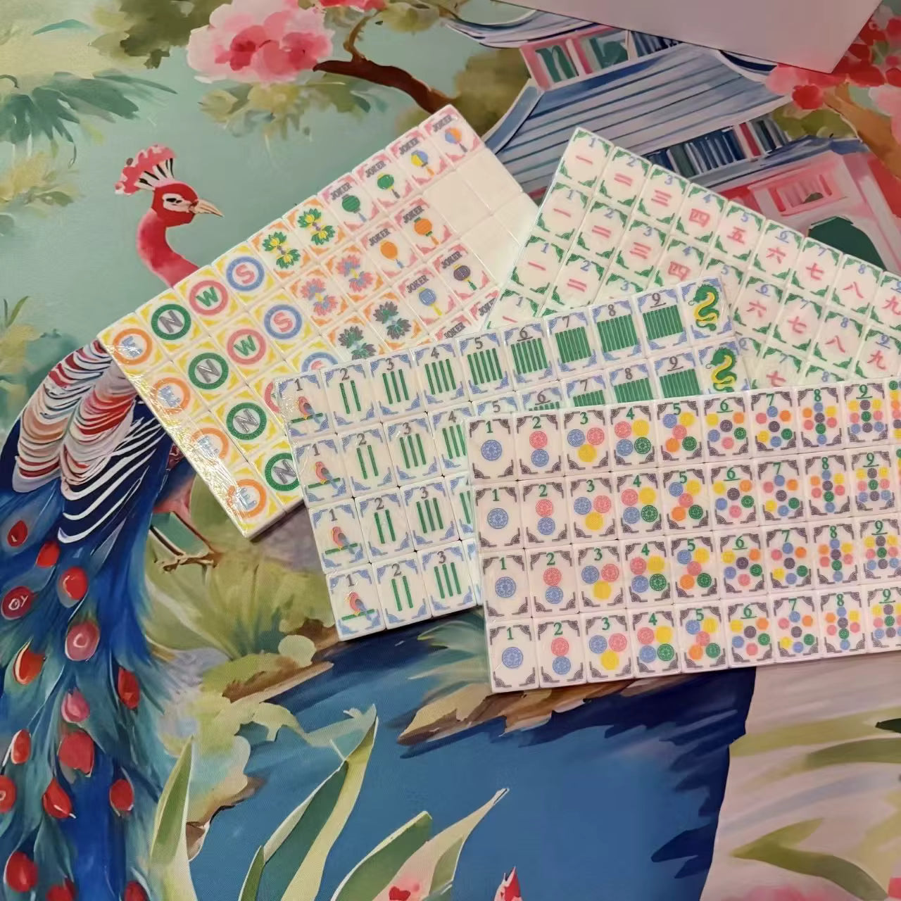 Lotus and Lantern American Mahjong Tiles