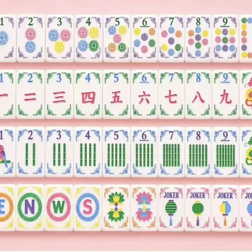 Lotus and Lantern American Mahjong Tiles