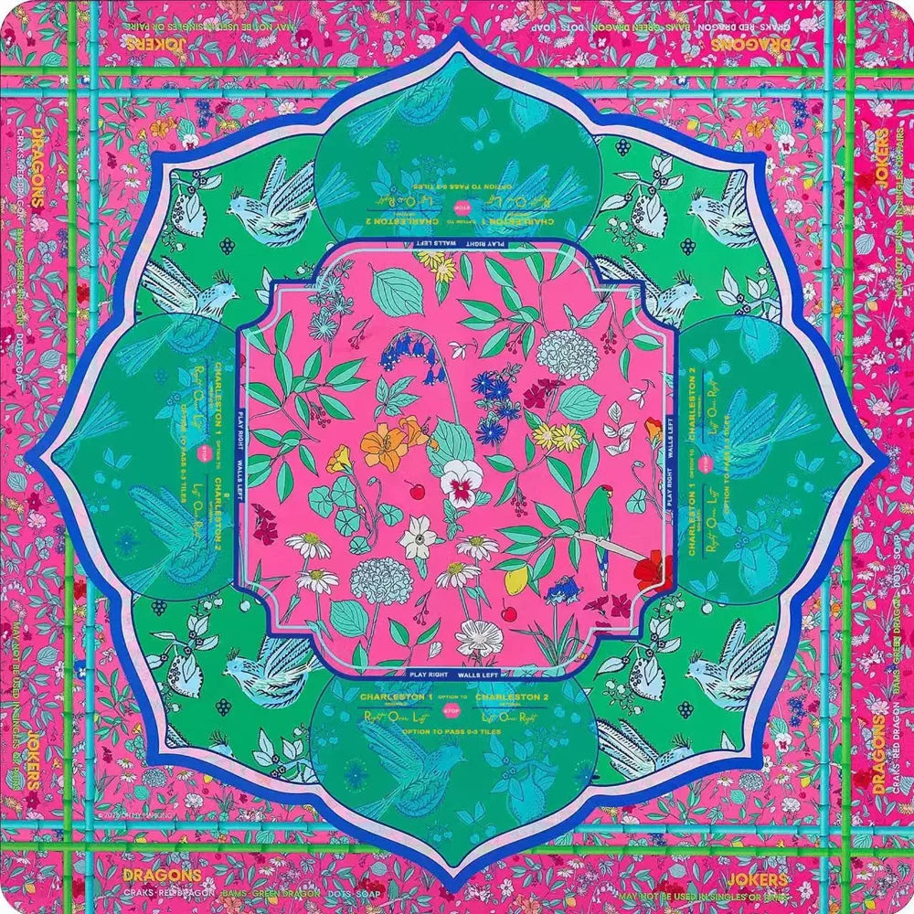Birds and Flowers Mahjong Mat