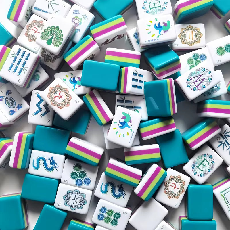 Pretty as a Peacock American Mahjong Tile Set